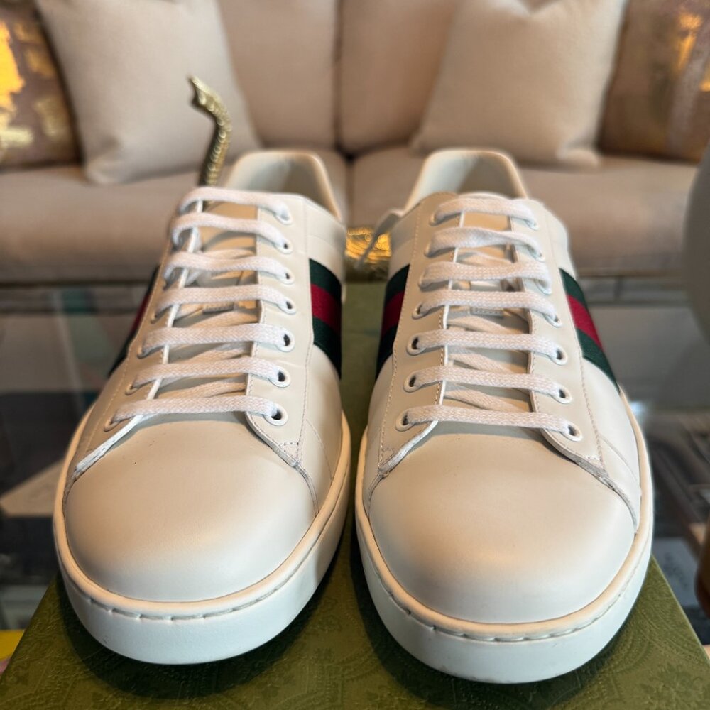 GUCCI ACE WEB LOW-TOP SNEAKERS - Picture 4 of 10